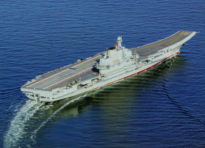 Liaoning aircraft carrier in sea trial