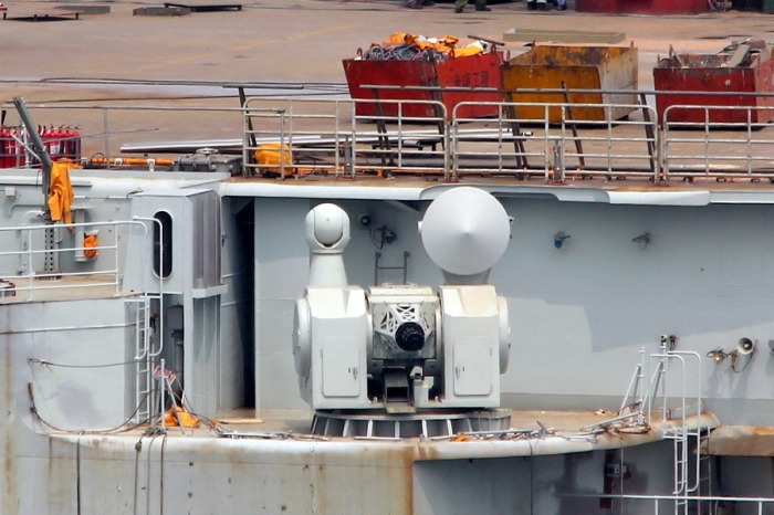 Type 1030 close-in weapon system, two of which are installed on the Liaoning
